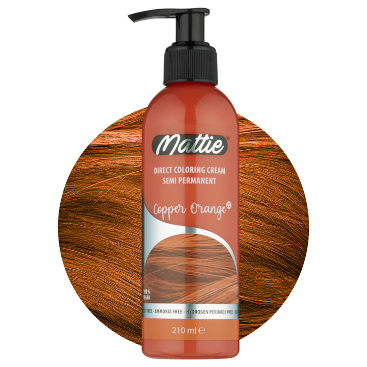 Mattie Copper Orange - Vegan Semi-Permanent Direct Dye Hair Color Cream 210 ml