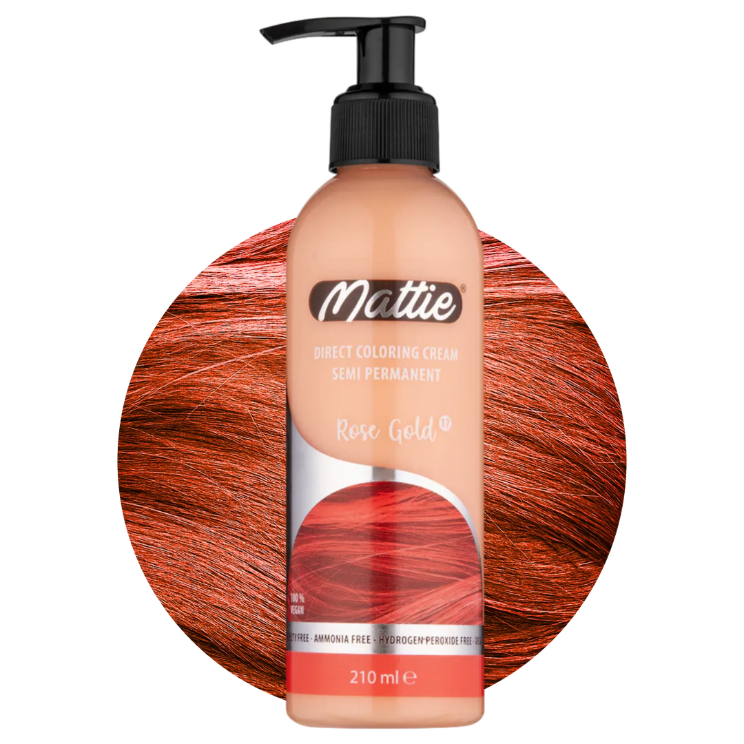 Mattie Rose Gold - Vegan Semi-Permanent Direct Dye Hair Color Cream 210 ml