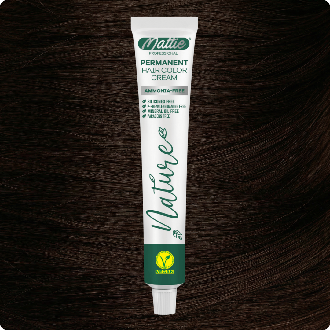 Mattie Professional Nature (4.0) Intense Brown - Vegan Permanent Hair Color Cream 60ml