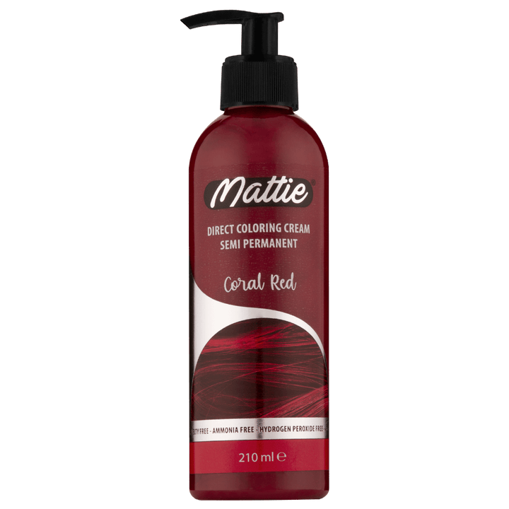 Mattie Coral Red - Vegan Semi-Permanent Direct Dye Hair Color Cream 210 ml